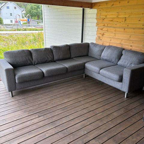 Grå hjørnesofa