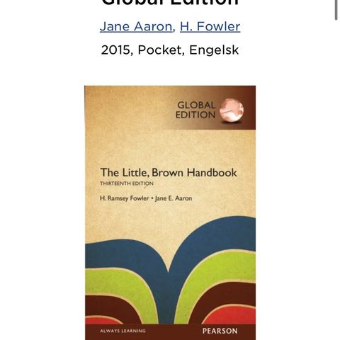 The Little, Brown Handbook 13th ed.