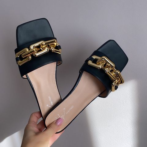 Sandaler til dame med gull ny