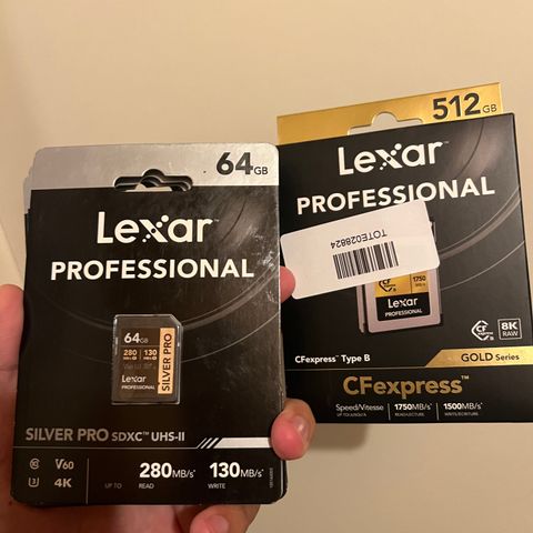 CFexpress A og B, SD & XQD - kraftige minnekort!