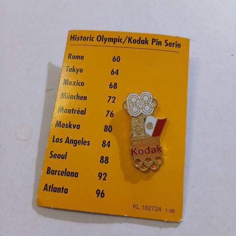 Atlanta 1996 - Kodak Mexico - OL - Pins
