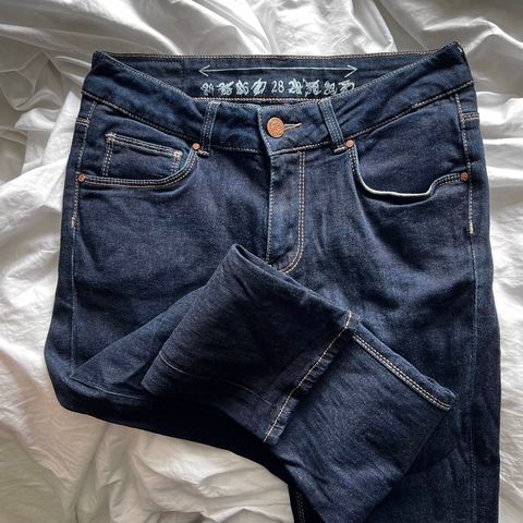 Mørkeblå Never Denim (Skinny) Jeans/Bukse, str. S