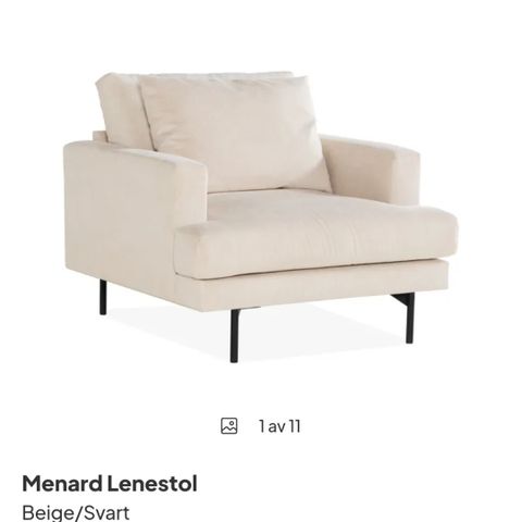 Menard Lenestol - Beige kordfløyel