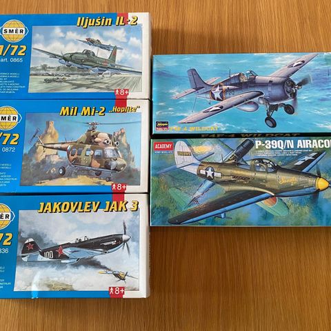 5 byggesett modellfly