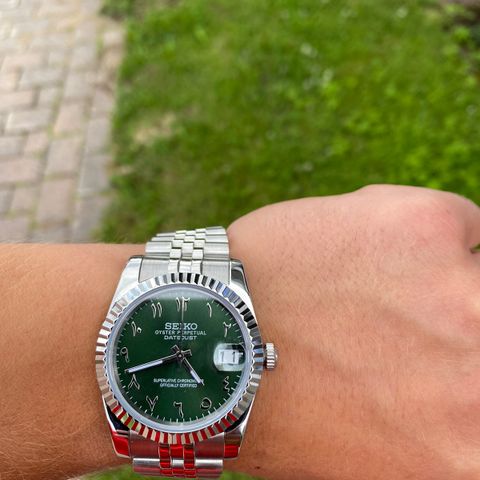 Seiko Datejust «Olive Arabic Dial» Mod