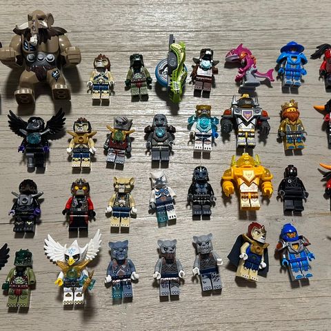 Lego chima og nexo knights minifigurer selges billig