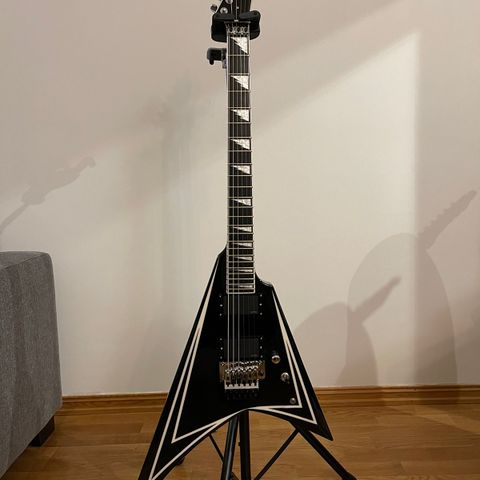 ESP E-II SV Black w/white stripes