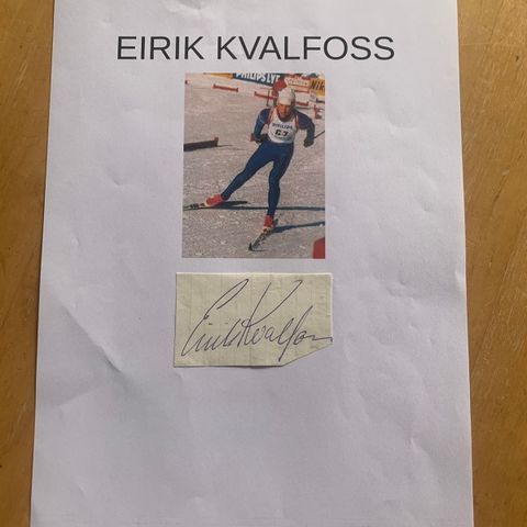 Autograf - Eirik Kvalfoss - selges/bud mottas