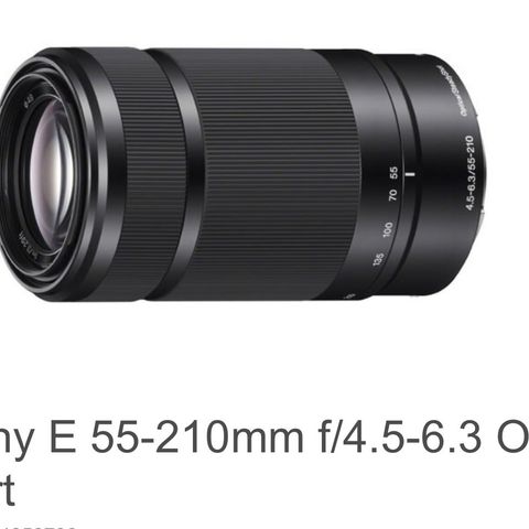 Sony E 55-210mm F4.5-6.3 oss. Inkl. frakt.