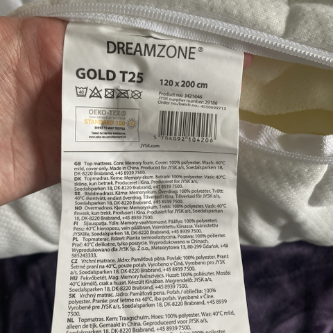 Dreamzone Gold T25 Overmadrass