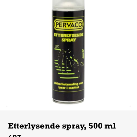 Etterlysende spray fra Pervaco