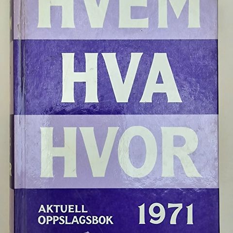 HVEM HVA HVOR 1971