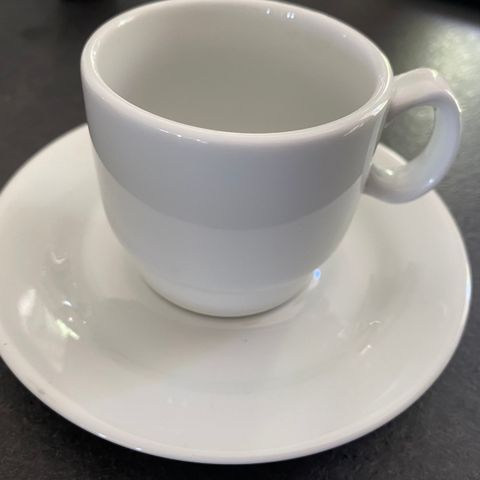 Små søte kaffekopper med skål fra Porsgrunn Porselen 12stk