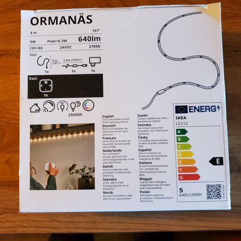 Ikea Ormanas med fjern kontroll.