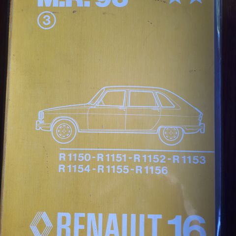 Renault 16. Reparasjonshåndbok.