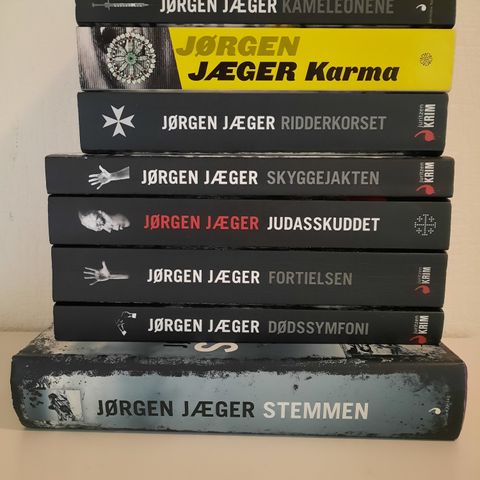 Jørgen Jæger. Ni bøker, kr 100,-