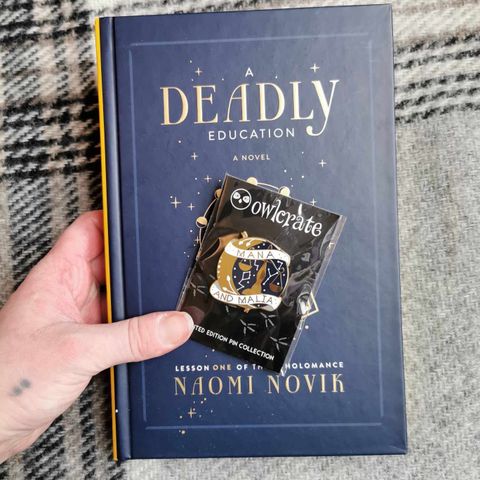 A Deadly Education Owlcrate Exclusive edition + pin