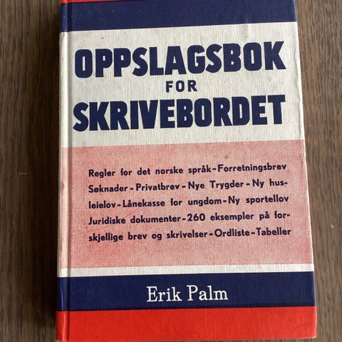 Erik Palm, Oppslagsbok for skrivebordet