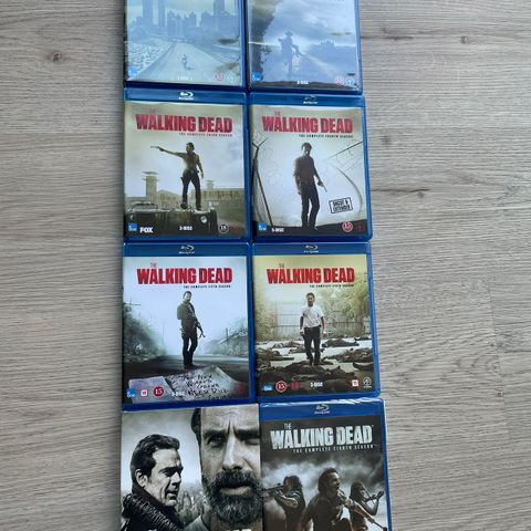 The Walking Dead sesong 1-8 blu-ray.