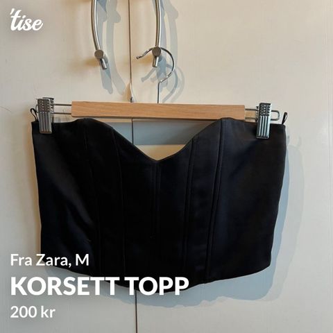 Zara korsett topp