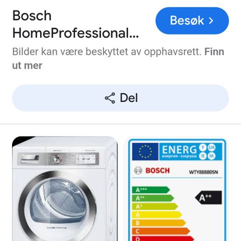 Tørketrommel fra Bosch