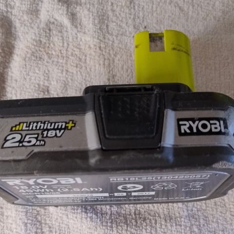 Ryobi 18V 2.5AH batteri