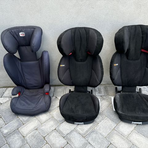 Bilsete til barn (2 stk BeSafe og 1 stk Britax)