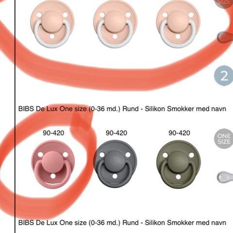 Helt nye og ubrukte BIBS smokker (0-36mnd)