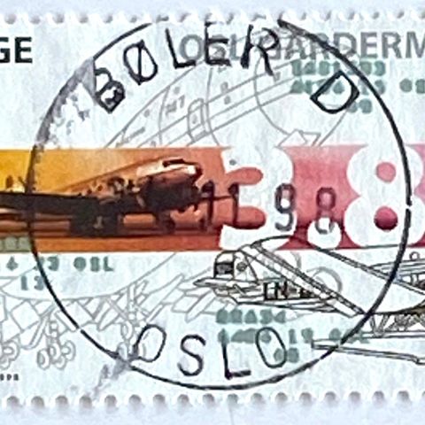 Norge 1998 Gardermoen NK 1341 Pent stempel BØLER D OSLO 22 11 98