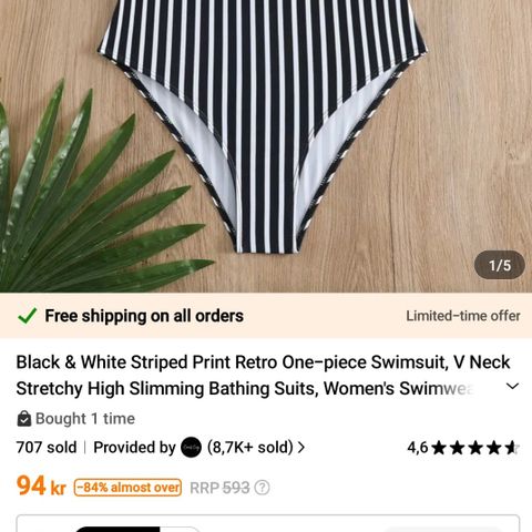 One piece swim suit