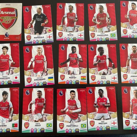 Arsenal fotballkort Premier League 2023-24 Adrenalyn XL