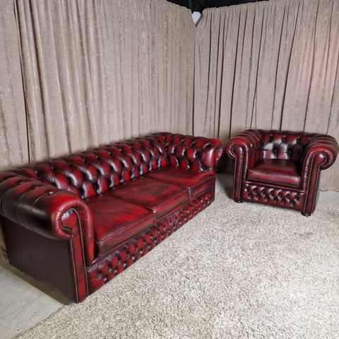 Chesterfield 3+1 sofagruppe