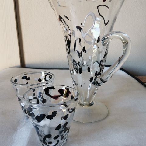 Vase / mugge med 2 glass