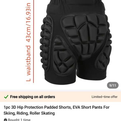 3D Hip Protection Padded Shorts