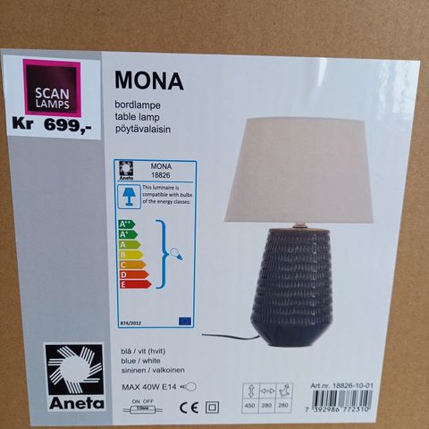 Mona bordlampe