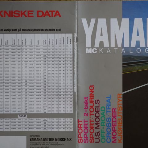 Yamaha  MC katalog 1988