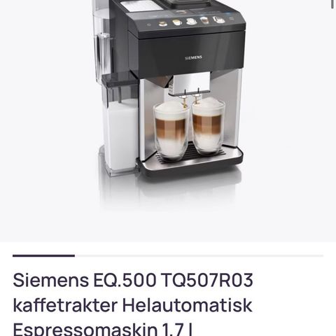 Siemens kaffemaskin