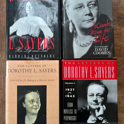 4 bøker om DOROTHY SAYERS .  Brev.  Biografi