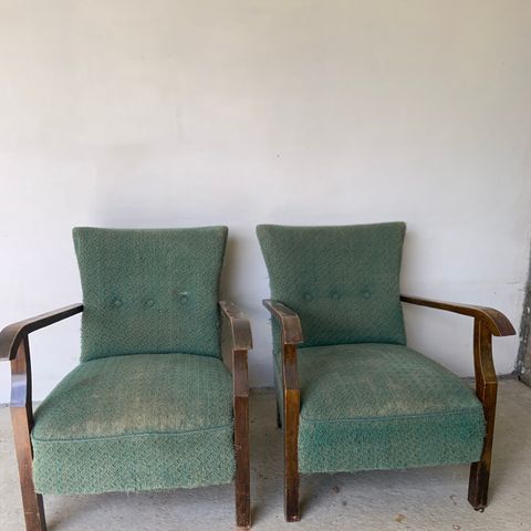 Sjarmerende stoler fra 40-50 tallet, 2 stk