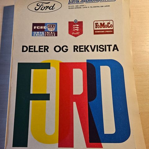 FORD deler og rekvisita mars 1963