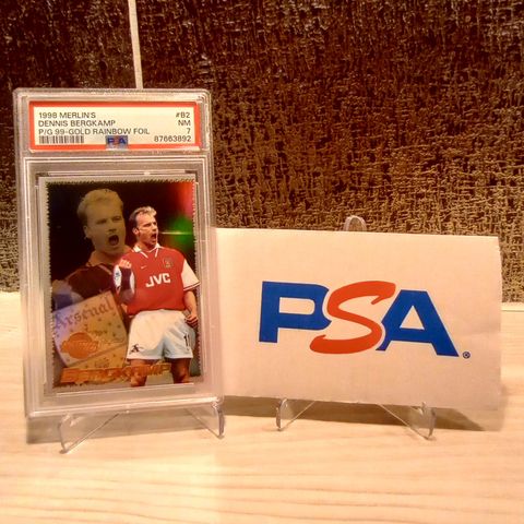 FotballKort Dennis Bergkamp 1998 MPG #B2 PSA NM #7