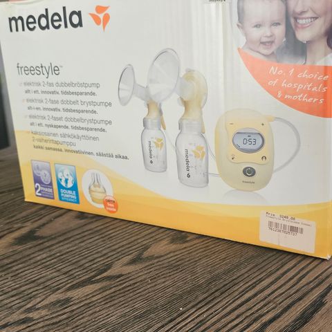 Medela dobbel brystpumpe med masse utstyr