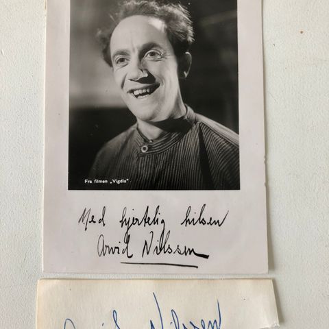 Revykongen Arvid Nilssen (1913-1976); autograf