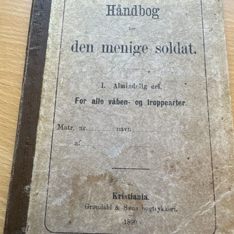 HÅNDBOG FOR DEN MENIGE SOLDAT 1900