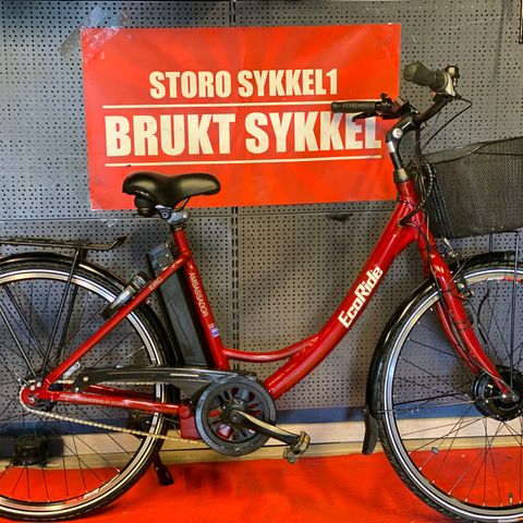 Sendes! Lite brukt Kraftig EcoRide El sykkel med lader og nøkkel