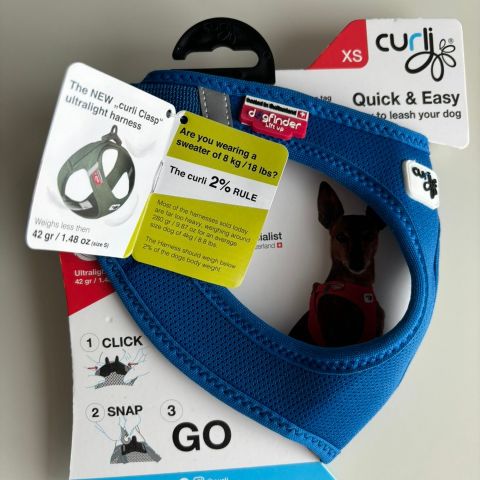 Sele til liten hund eller katt. Air Mesh curli Clasp Vest Harness, XS