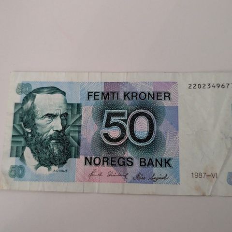 50 krone 1987 seddel
