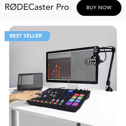 «Røde Caster Pro» Podcast studio til leie.