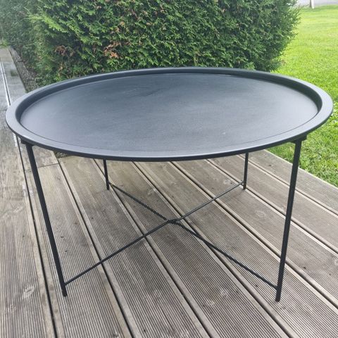 Enkelt utendørs kaffebord, rundt - 75 (diameter) x 42 cm diameter