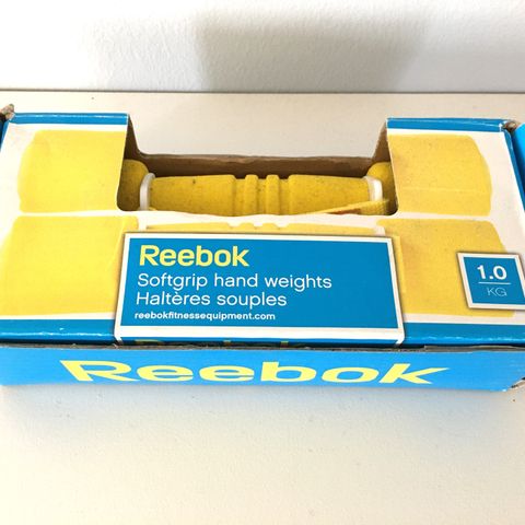 Nydelige Reebok soft grip håndvekter - 1 kg - 2 stk